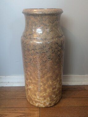 Bay Keramik West German Tan/Brown Glazed 740-40 Floor Vase, 40cm Tall, EUC